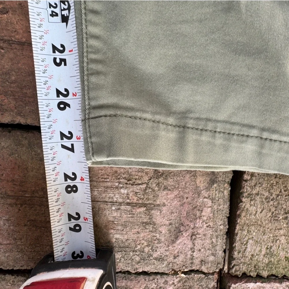 Express Mens Olive Green Chino Pants Straight Leg Flat Front Casual pants  34x28